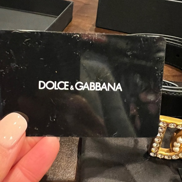 COPY - Dolce & Gabbana Calfskin Belt, black, 85cm, DG logo, Excellent Condition! main image 4